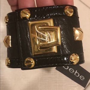 BNWT Bebe leather cuff bracelet